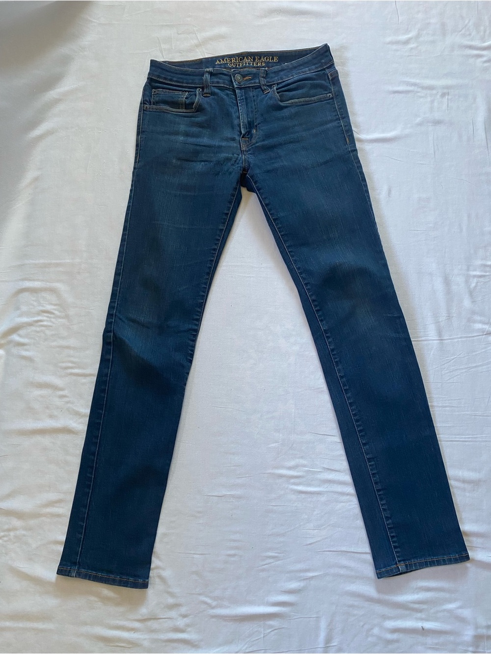 American Eagle Outfitters Men’s Dark Indigo Slim Straight Jeans 30x34